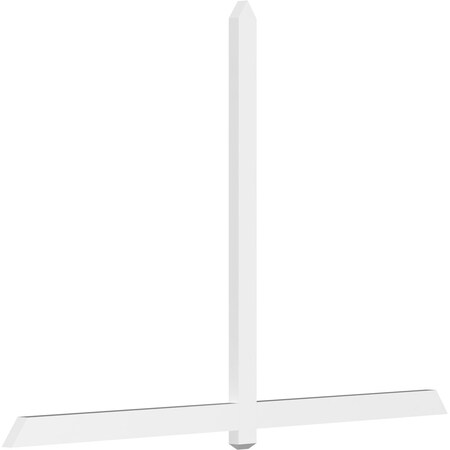 Ekena Millwork Eugene Architectural Grade PVC Gable Bracket, 96"W x 64"H x 2"D x 4"F, 16/12 Pitch GBP096X64X0204EUG00